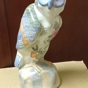 1970's Hand painted ceramic owl